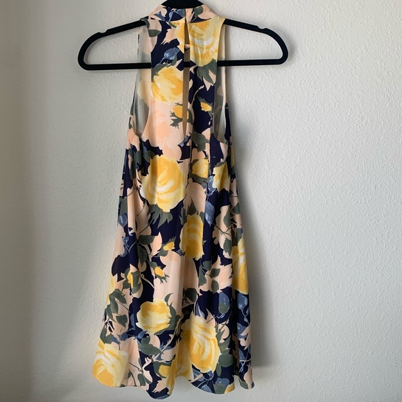 Navy Blue Floral LuLus Dress - Picture 4 of 5